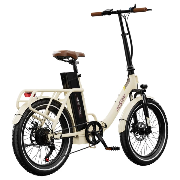 ONESPORT OT16 e-bike 20×3.0 gumikkal, 48V 17Ah akkuval, 25 km/h végsebességgel, 3 üzemmód, 7 fokozat – Fehér