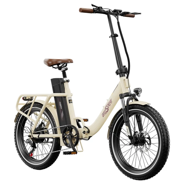 ONESPORT OT16 e-bike 20×3.0 gumikkal, 48V 17Ah akkuval, 25 km/h végsebességgel, 3 üzemmód, 7 fokozat – Fehér