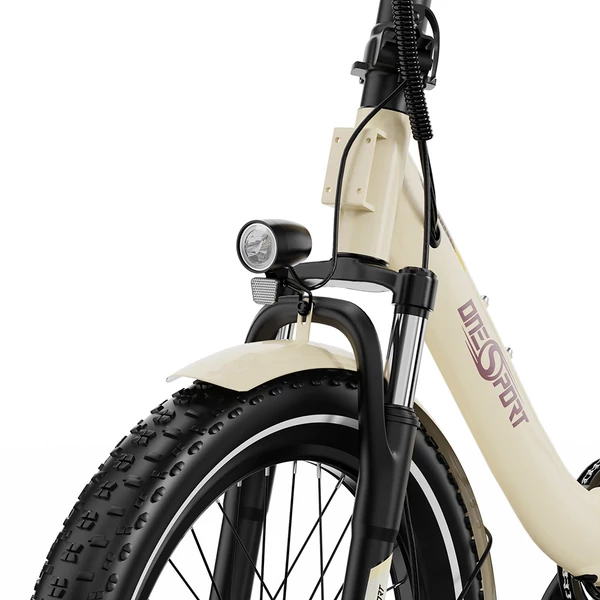 ONESPORT OT16 e-bike 20×3.0 gumikkal, 48V 17Ah akkuval, 25 km/h végsebességgel, 3 üzemmód, 7 fokozat – Fehér