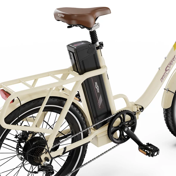 ONESPORT OT16 e-bike 20×3.0 gumikkal, 48V 17Ah akkuval, 25 km/h végsebességgel, 3 üzemmód, 7 fokozat – Fehér