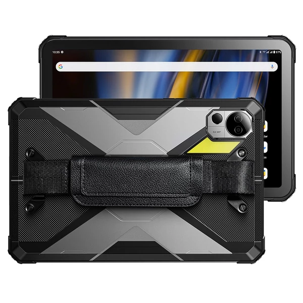 FOSSiBOT DT2 strapabíró tablet Android 13‑mal, 10.4'' IPS kijelzővel, 12GB+256GB, 4G Dual SIM, 22000mAh gyors töltéssel – Szürke