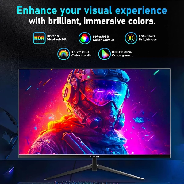 FYHXele 24" Gamer Monitor – Full HD IPS, 180Hz, 1ms, HDR10, Adaptive‑Sync, VESA
