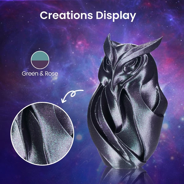 ERYONE Burnt Titanium 5 kg két­színű PLA filament – zöld–rózsapiros, navajo vörös, éjkék–sötétzöld, szivárvány, szürke