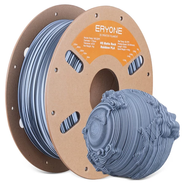 5 kg ERYONE Burnt Titanium két­színű PLA filament – zöld‑arany / kék‑rózsapiros / Salt Flat erezet / kék‑arany‑zöld / fekete‑zöld‑rózsapiros