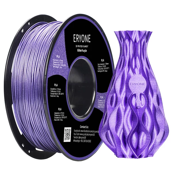 5 kg ERYONE Burnt Titanium háromszínű PLA filament – kék‑fekete‑rózsapiros / juharszirup borostyán / kék‑zöld‑rózsapiros / lila / kék‑narancs