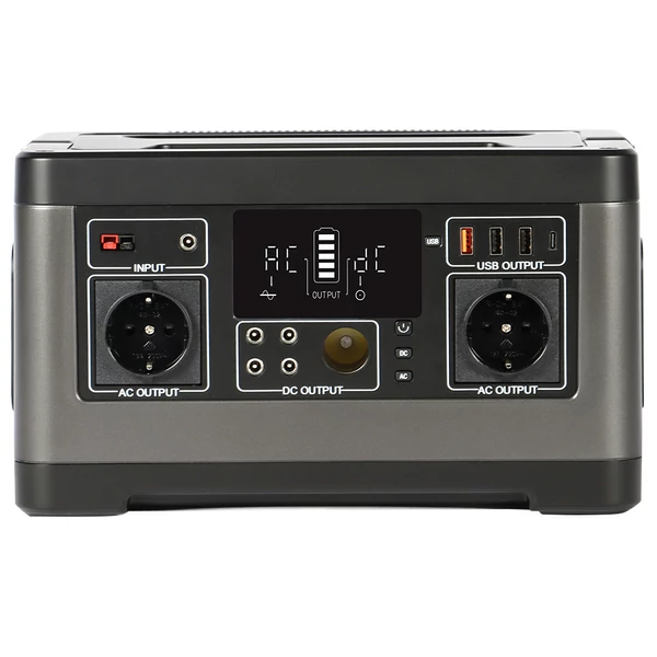 Flashfish P63 hordozható erőállomás, 520Wh lítium akkumulátoros napelemes generátor, 500W AC kimenettel, több USB és DC porttal