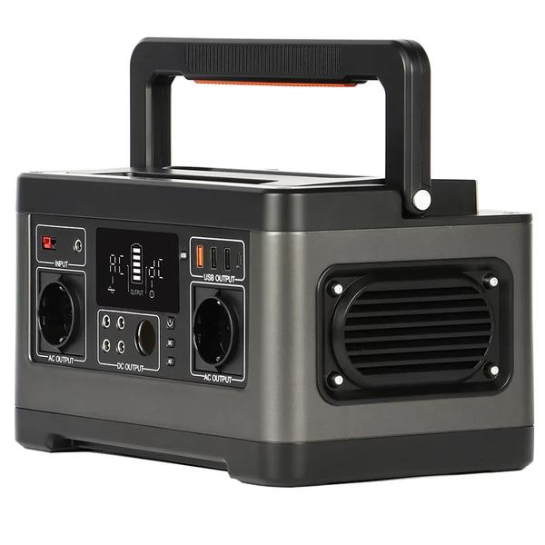 Flashfish P63 hordozható erőállomás, 520Wh lítium akkumulátoros napelemes generátor, 500W AC kimenettel, több USB és DC porttal