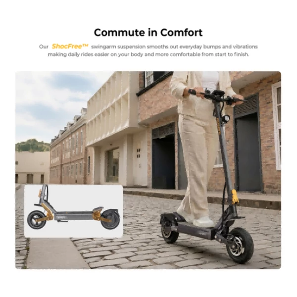 ANBERNIC Gosoul 2 elektromos roller, 800W motorral, 48V 13Ah akkumulátorral, tízhüvelykes kerekekkel, hetven kilométer hatótávval és NFC‑s feloldással