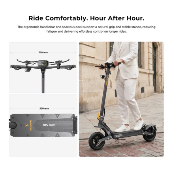 ANBERNIC Gosoul 2 elektromos roller, 800W motorral, 48V 13Ah akkumulátorral, tízhüvelykes kerekekkel, hetven kilométer hatótávval és NFC‑s feloldással