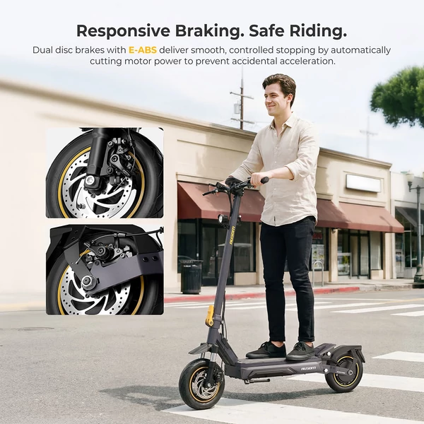 Ausom K20 Pro elektromos roller, 1000W motorral, 48V 18Ah akkumulátorral, 50 km/h végsebességgel és 90 km hatótávval, NFC nyitással