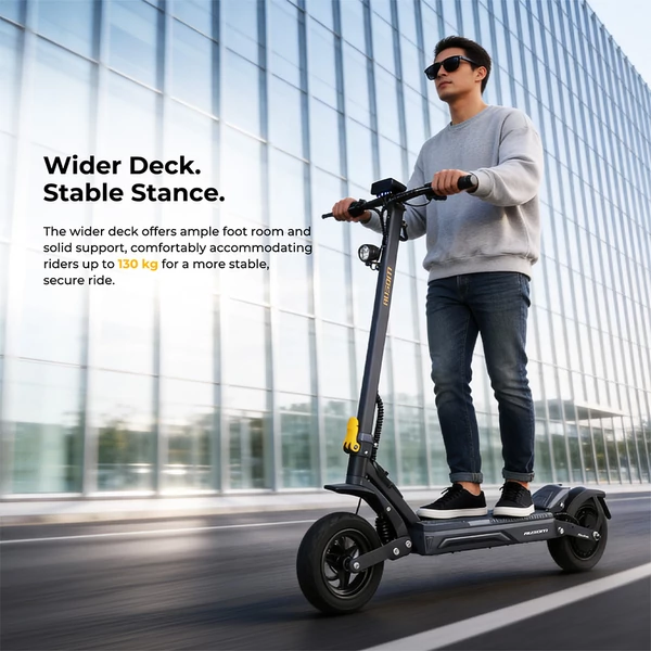 Ausom Gosoul 2 Pro e‑roller 1000W motorral, 90 km hatótávval, 10" kerékkel és NFC nyitással