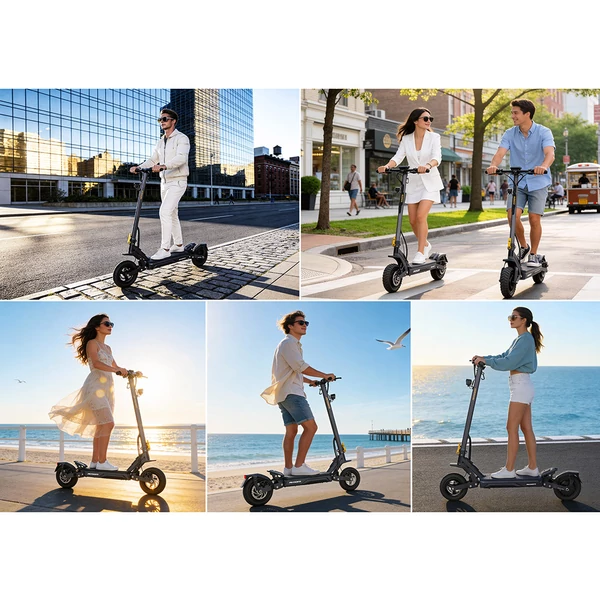 Ausom Gosoul 2 Pro e‑roller 1000W motorral, 90 km hatótávval, 10" kerékkel és NFC nyitással