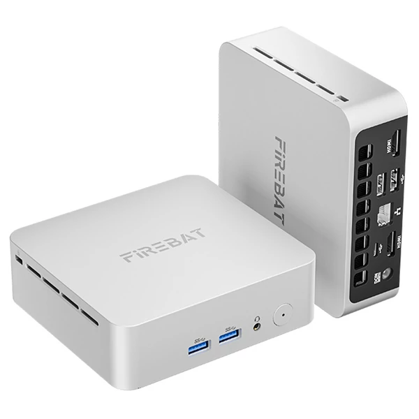 FIREBAT R2 mini PC – Ryzen 5 3500U, 16GB RAM, 512GB SSD, Dual 4K HDMI, WiFi 5, BT 4.2, USB‑C, USB 3.2, RJ45
