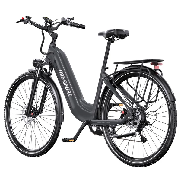 ONESPORT OT05 Pro elektromos kerékpár – 250W motor, 36V 22.5Ah akku, 140 km hatótáv, 25 km/h, hidraulikus fék, első teleszkóp, Shimano 7 sebesség – Ezüst