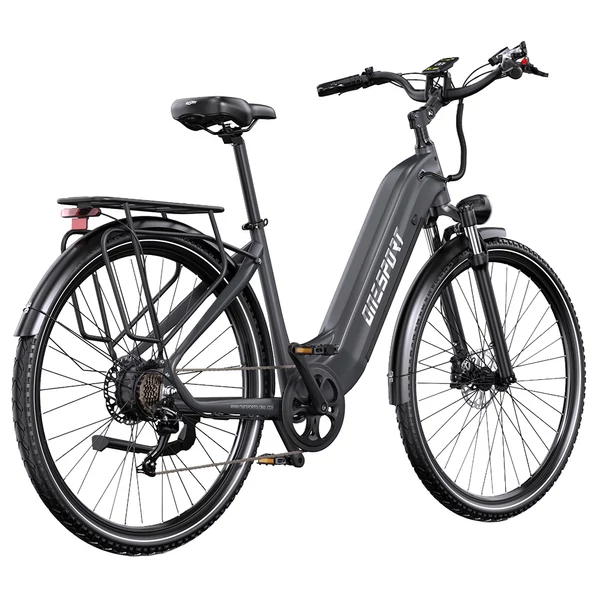 ONESPORT OT05 Pro elektromos kerékpár – 250W motor, 36V 22.5Ah akku, 140 km hatótáv, 25 km/h, hidraulikus fék, első teleszkóp, Shimano 7 sebesség – Ezüst