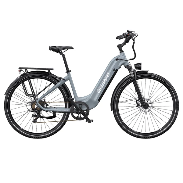 ONESPORT OT05 Pro elektromos kerékpár – 250W motor, 36V 22.5Ah akku, 140 km hatótáv, 25 km/h, hidraulikus fék, első teleszkóp, Shimano 7 sebesség – Szürke
