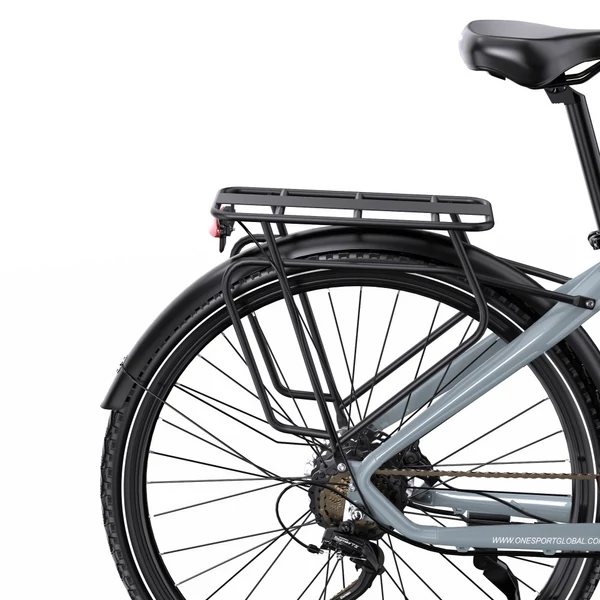 ONESPORT OT05 Pro elektromos kerékpár – 250W motor, 36V 22.5Ah akku, 140 km hatótáv, 25 km/h, hidraulikus fék, első teleszkóp, Shimano 7 sebesség – Szürke