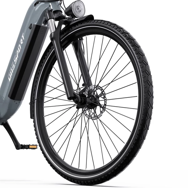 ONESPORT OT05 Pro elektromos kerékpár – 250W motor, 36V 22.5Ah akku, 140 km hatótáv, 25 km/h, hidraulikus fék, első teleszkóp, Shimano 7 sebesség – Szürke