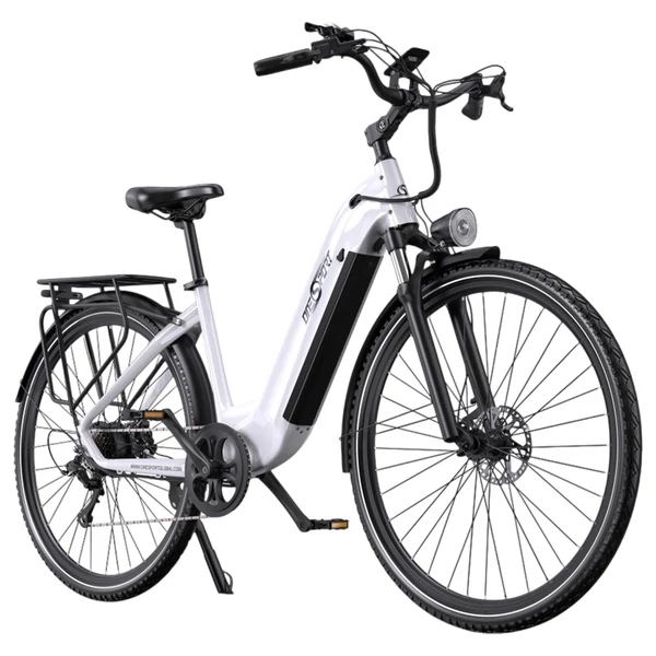 ONESPORT OT05 Pro elektromos kerékpár – 250W motor, 36V 22.5Ah akku, 140 km hatótáv, 25 km/h, hidraulikus fék, első teleszkóp, Shimano 7 sebesség – Fehér