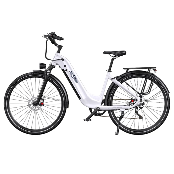 ONESPORT OT05 Pro elektromos kerékpár – 250W motor, 36V 22.5Ah akku, 140 km hatótáv, 25 km/h, hidraulikus fék, első teleszkóp, Shimano 7 sebesség – Fehér