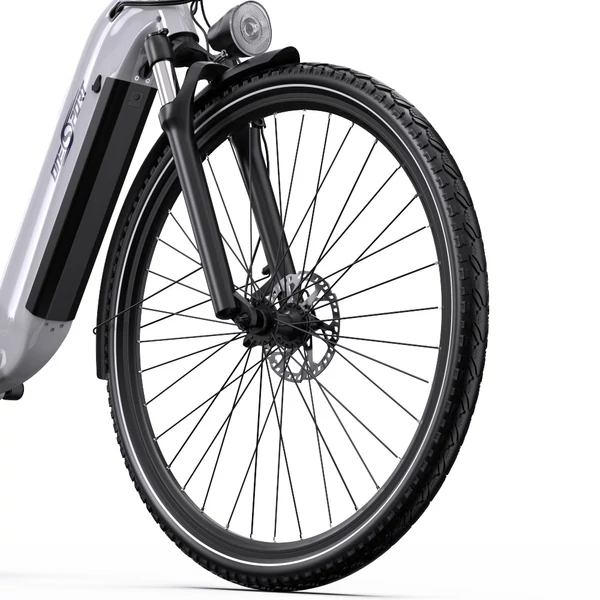 ONESPORT OT05 Pro elektromos kerékpár – 250W motor, 36V 22.5Ah akku, 140 km hatótáv, 25 km/h, hidraulikus fék, első teleszkóp, Shimano 7 sebesség – Fehér