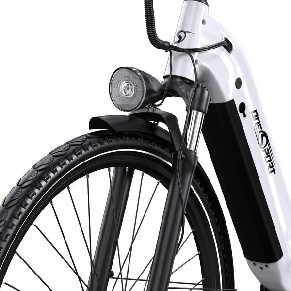ONESPORT OT05 Pro elektromos kerékpár – 250W motor, 36V 22.5Ah akku, 140 km hatótáv, 25 km/h, hidraulikus fék, első teleszkóp, Shimano 7 sebesség – Fehér
