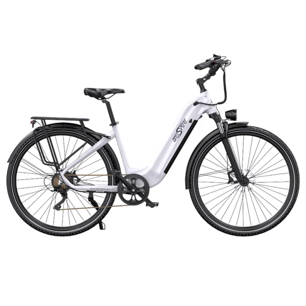 ONESPORT OT05 Pro elektromos kerékpár – 250W motor, 36V 22.5Ah akku, 140 km hatótáv, 25 km/h, hidraulikus fék, első teleszkóp, Shimano 7 sebesség – Fehér