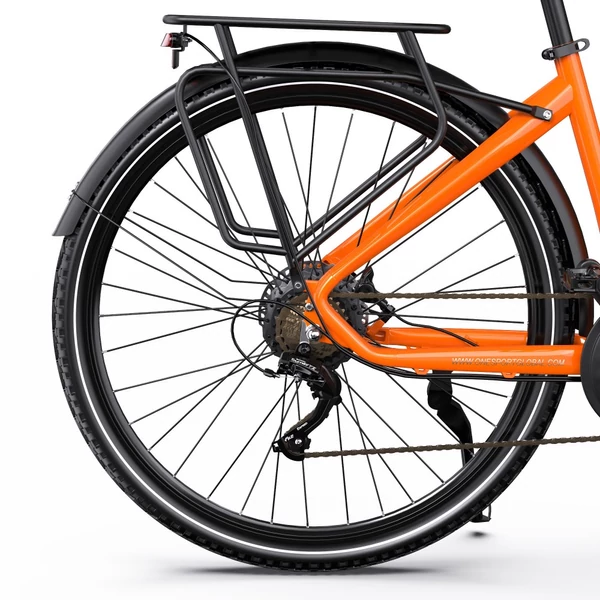 ONESPORT OT05 Pro elektromos kerékpár – 250W motor, 36V 22.5Ah akku, 140 km hatótáv, 25 km/h, hidraulikus fék, első teleszkóp, Shimano 7 sebesség – Narancs