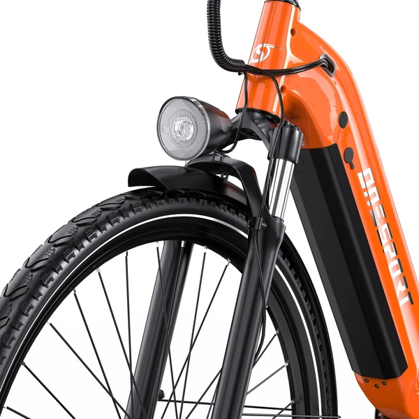 ONESPORT OT05 Pro elektromos kerékpár – 250W motor, 36V 22.5Ah akku, 140 km hatótáv, 25 km/h, hidraulikus fék, első teleszkóp, Shimano 7 sebesség – Narancs