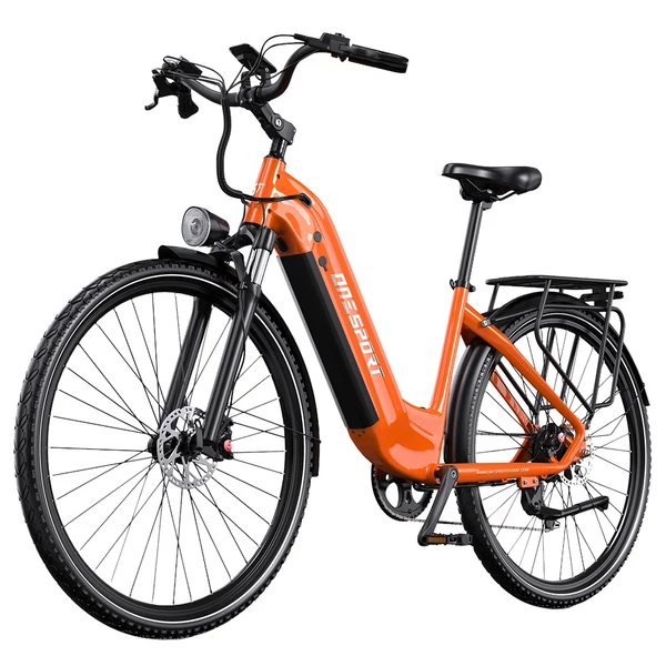 ONESPORT OT05 Pro elektromos kerékpár – 250W motor, 36V 22.5Ah akku, 140 km hatótáv, 25 km/h, hidraulikus fék, első teleszkóp, Shimano 7 sebesség – Narancs