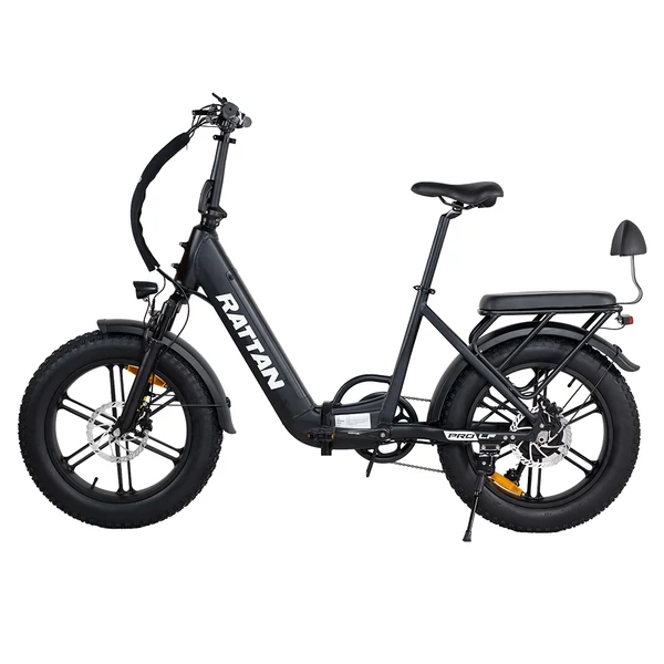 RATTAN LF Pro elektromos kerékpár, 750W motor, 48V 18Ah akku, 25 km/h, 40° emelkedő, 120 km hatótáv, IP65 vízálló – Fekete