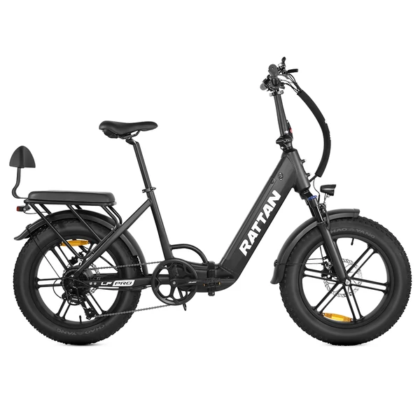 RATTAN LF Pro elektromos kerékpár, 750W motor, 48V 18Ah akku, 25 km/h, 40° emelkedő, 120 km hatótáv, IP65 vízálló – Fekete