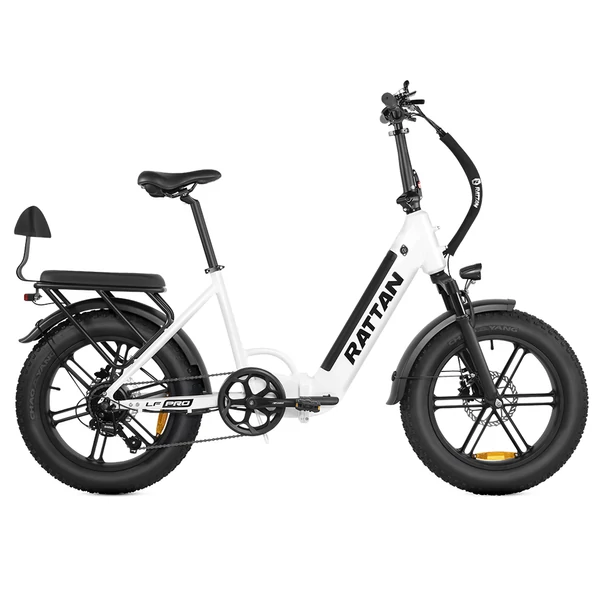 RATTAN LF Pro elektromos kerékpár, 750W motor, 48V 18Ah akku, 25 km/h, 40° emelkedő, 120 km hatótáv, IP65 vízálló – Fehér