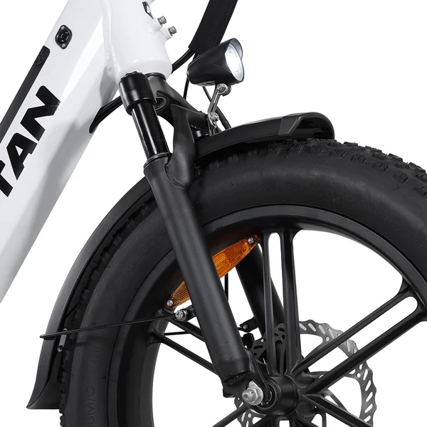 RATTAN LF Pro elektromos kerékpár, 750W motor, 48V 18Ah akku, 25 km/h, 40° emelkedő, 120 km hatótáv, IP65 vízálló – Fehér