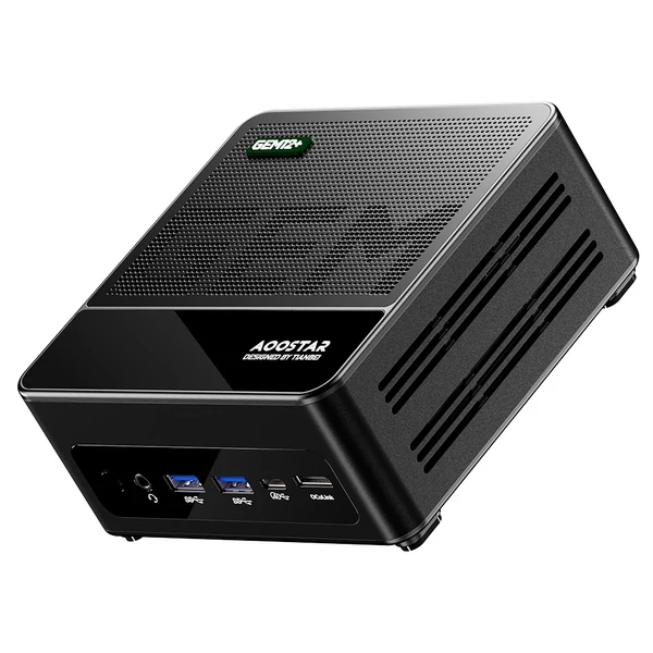 AOOSTAR GEM12+ Mini PC Barebone, AMD Ryzen 7 Pro 8845HS, max. 5.1GHz, 4K Quad Display, Oculink, 2x 2.5G LAN, WiFi 6, BT 5.2 (RAM és SSD nélkül)