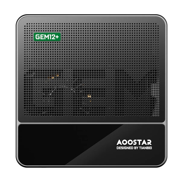 AOOSTAR GEM12+ Mini PC Barebone, AMD Ryzen 7 Pro 8845HS, max. 5.1GHz, 4K Quad Display, Oculink, 2x 2.5G LAN, WiFi 6, BT 5.2 (RAM és SSD nélkül)