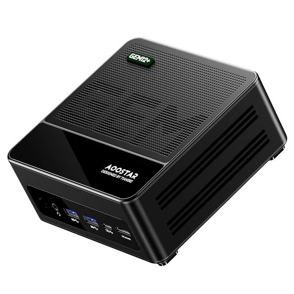 AOOSTAR GEM12+ Mini PC Barebone, AMD Ryzen 7 Pro 8845HS, max. 5.1GHz, 4K Quad Display, Oculink, 2x 2.5G LAN, WiFi 6, BT 5.2 (RAM és SSD nélkül)