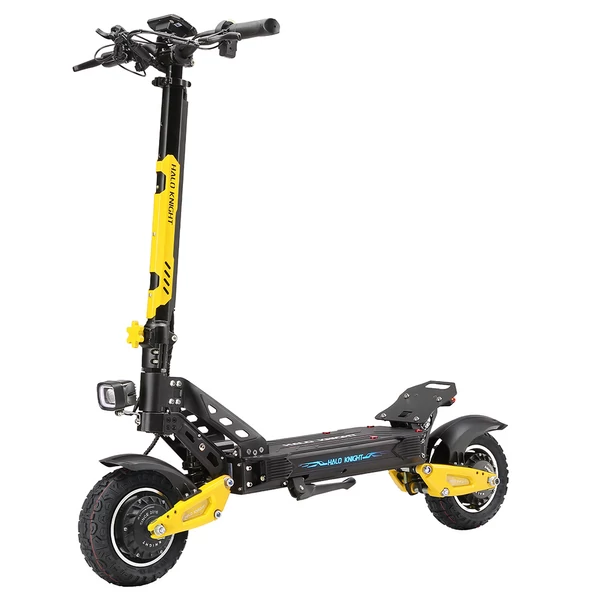 Halo Knight T102 Pro elektromos roller, 2×1200W motor, 52V 28.8Ah akku, 65 km/h, 58 km hatótáv, 10" kerék, hidraulikus fék, dupla rugózás