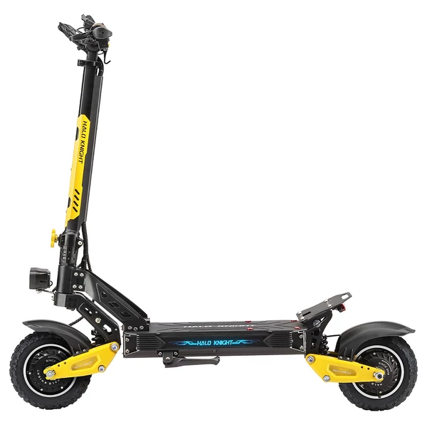 Halo Knight T102 Pro elektromos roller, 2×1200W motor, 52V 28.8Ah akku, 65 km/h, 58 km hatótáv, 10" kerék, hidraulikus fék, dupla rugózás