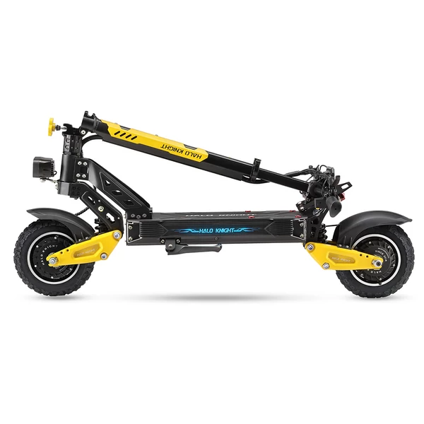 Halo Knight T102 Pro elektromos roller, 2×1200W motor, 52V 28.8Ah akku, 65 km/h, 58 km hatótáv, 10" kerék, hidraulikus fék, dupla rugózás
