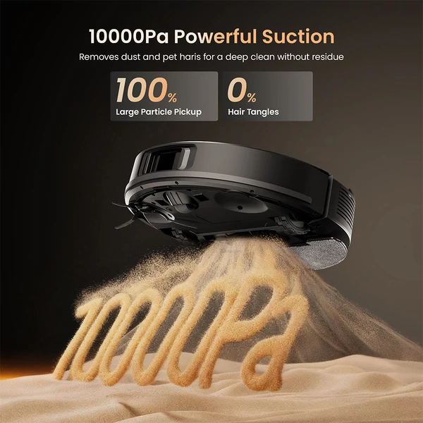 Proscenic Q20 Plus robotporszívó és felmosó, 10000Pa szívóerő, önürítő dokkoló, LiDAR navigáció, 200 perces üzemidő, okostérkép, szőnyeghez és állatszőrhöz