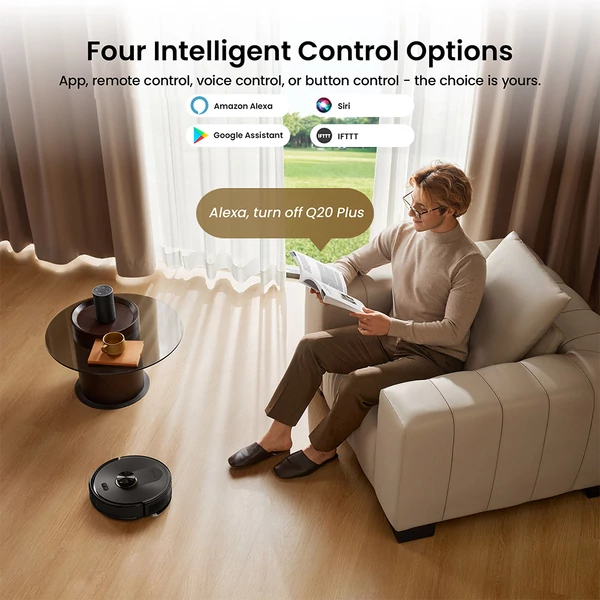 Proscenic Q20 Plus robotporszívó és felmosó, 10000Pa szívóerő, önürítő dokkoló, LiDAR navigáció, 200 perces üzemidő, okostérkép, szőnyeghez és állatszőrhöz