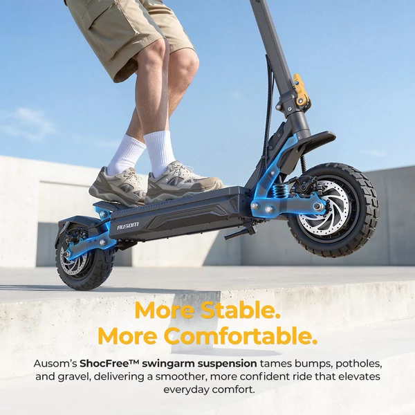 Ausom Gosoul 2 Pro elektromos roller, 2×1000W motorral, 48V 18Ah akkuval, 60 km/h végsebességgel és 90 km hatótávval