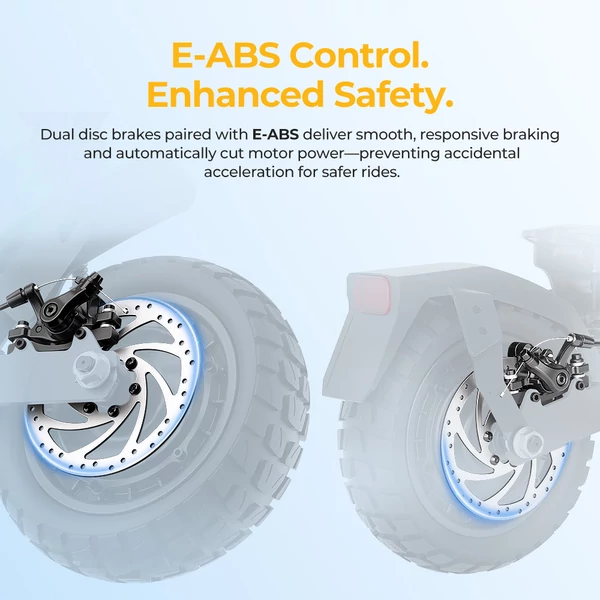 Ausom Gosoul 2 Pro elektromos roller, 2×1000W motorral, 48V 18Ah akkuval, 60 km/h végsebességgel és 90 km hatótávval