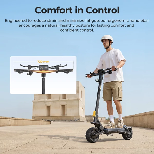 Ausom Gosoul 2 Pro elektromos roller, 2×1000W motorral, 48V 18Ah akkuval, 60 km/h végsebességgel és 90 km hatótávval