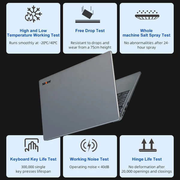 Ninkear A15 Air laptop – 15.6" FHD, Ryzen 5 3500U, 16GB RAM, 512GB SSD, WiFi 5, BT 5.0, Type‑C, HDMI, nagy akkumulátor