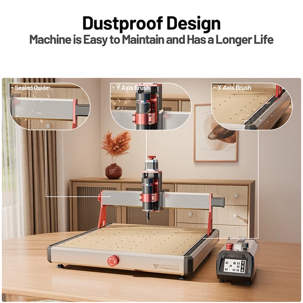 TWO TREES TTC450 Ultra CNC marógép vákuumos elszívóval és forgatómodul készlettel