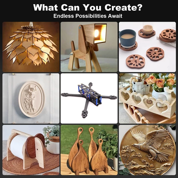 TWO TREES TTC6050 CNC marógép + porelszívó rendszer + 500W levegőhűtés készlet