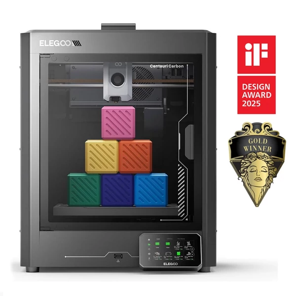 Elegoo Centauri Carbon 3D nyomtató + 4 kg Mecpow HS PLA+ filament (fehér, lila, szürke, fekete)