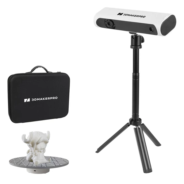 3DMakerpro Lynx Prémium 3D szkenner – 0,10 mm pontosság, 0,30 mm felbontás, 10 fps, fehér fény, vizuális követés, 250×400 mm tartomány